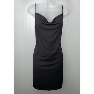 Misdemeanor Slip Dress Size M Black Dark Coquette Gothic Romantic Y2K Stretch